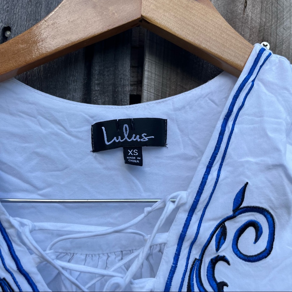 White Lulu's Embroidered Dress - Picture 4 of 6